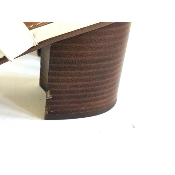 Coach Chain Wedge Heels – White Open Toe (Women’s 8) - Picture 9 of 14